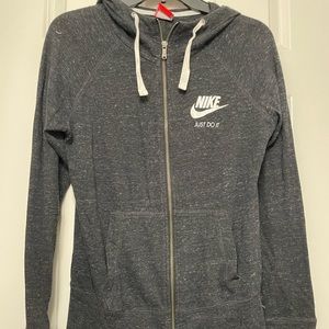 NIKE gray zip up